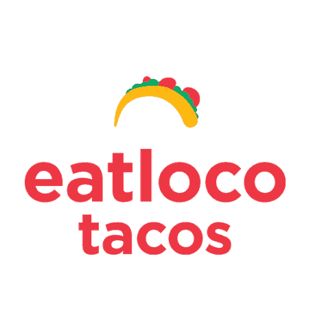 logo for Eat Loco Taco featuring an icon of a corn taco